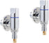 DOITOOL 2pcs Manual Washing Machine Faucet, Mini Toilet Accessories, Water Spigot Bathroom Angle Stop Valves