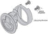 Slam Latch Hatch Round Pull Latch (OWACH AL-958-1) for Boat Deck RV Cabinet Door, Black, 1/4" Door