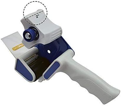 Tape King Packing Tape Dispenser Gun - Handheld with 2-Inch-Wide Clear Packaging Tape, 2 Pack