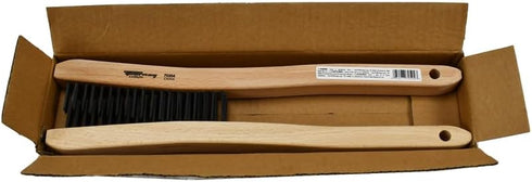 Forney 70504A 2-Pack Carbon Steel Wire Brushes with Curved Wood Handle, Assorted, 13-3/4-Inch-by-.014-Inch