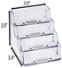 SOURCEONE.ORG 4 Pocket Clear & Black Acrylic Business Card Holder