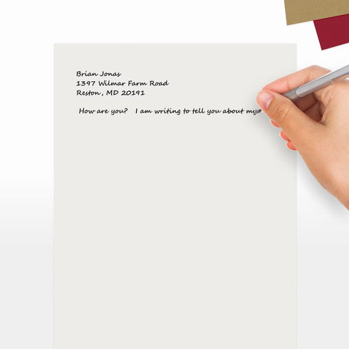 LUXPaper 8.5" x 11" Paper | Letter Size | Natural White | 80lb. Text | 100% Cotton | 50 Qty