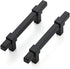 3 Pack Black Cabinet Handles, 3" Hole Center Matte Black Drawer Pulls for Kitchen Cabinets Hardware