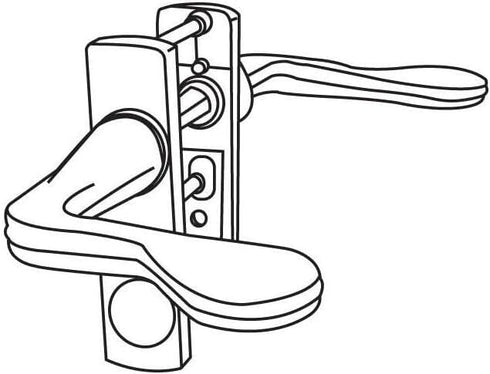 Set 5/8" 1-3/8", 2-1/2" 1-3/4" 3-1/2" Brixwell Lever Latch with Night Lock Aluminum Construction for Door Thickness
