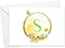 Designing Moments Personalized Folded Monogram Cards, Bee and Honey Monogram Note Cards, Couples Stationery