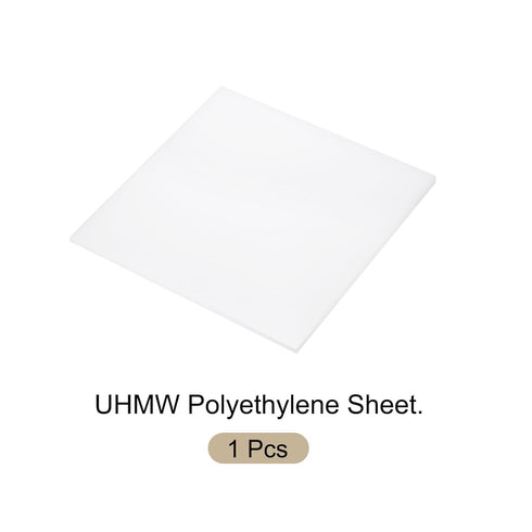 10 x 10 Inch UHMW Polyethylene Sheets, 1/4 Inch Thick Ultra High Molecular Weight White Plastic Sheet