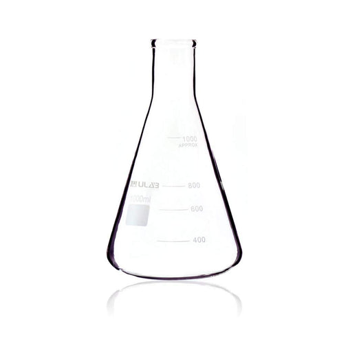 ULAB Scientific 3 Sizes Narrow-Mouth Glass Erlenmeyer Flask Set, 250ml 500ml 1000ml, 3.3 Borosilicate