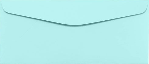 LUXPaper #10 Commercial Flap Business Envelopes | 4 1/8" x 9 1/2" | Seafoam Blue | 80lb Text | 50 Qty