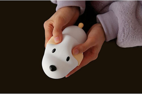 TTBDDDYH Cute Puppy Kids LED Night Light Soft Silicone Pat Pat Lights for Kids Room Color Changing Girls Boy Baby