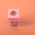 Pink Magnetic Paper Clip Dispenser Holder - Clear Acrylic Organizer with Magnetic Top for Desk Supplies