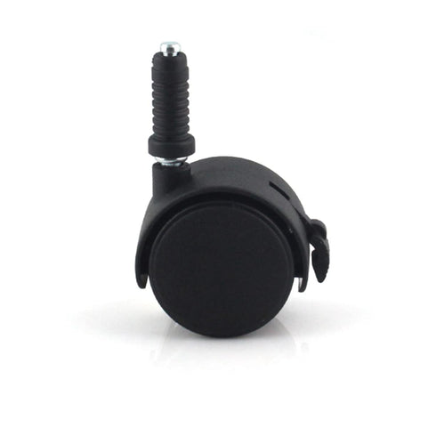 OSALADI 2set Swivel Casters, Durable 2 Inch Furniture Rolling Castors for Office Chair, Universal X38 Black