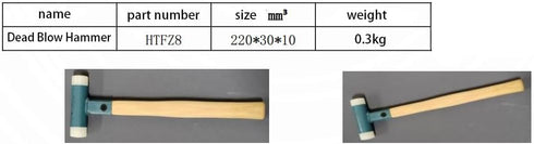 LAOJIEDAO Hammer Dead Blow Nylon with Walnut Handle, Non-Marring Dual-Face Mallet with Steel Shot Core for Tile