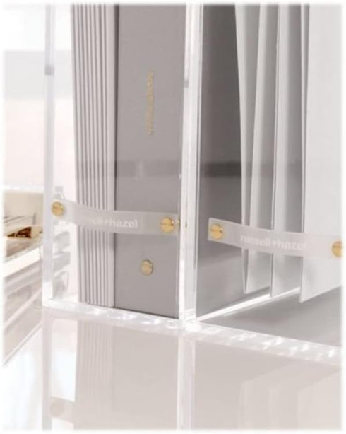 RUSSELL+HAZEL Acrylic File Box Slim, Clear, 4.5” x 12.25” x 10”
