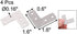 4 4 0.1cm 4 uxcell Stainless Steel Furniture Door Fixing Corner Brace Angle Bracket Shelf x x Pcs