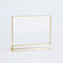 UNIQOOO Clear Acrylic Sign Holder with Golden Border, Pack of 6, 6x4", Double Side Frame, Landscape View