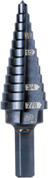 Klein Tools KTSB14 Step Drill Bit #14, Double-Fluted, 3/16 to 7/8-Inch with Easy-to-Read Markings