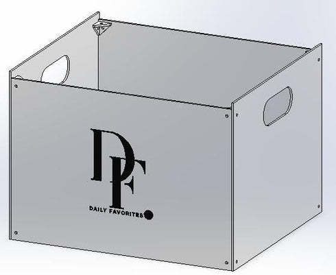 DF Acrylic File Holder with Handles, Clear File Organizer for Letter Size/A4 Folders, Desktop Hanging File Holder
