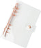 Clear A6 Binder Cover, Rose Gold 6 Ring Budget Binders, Snap Button Closure, Loose Leaf Folders, Refillable Soft
