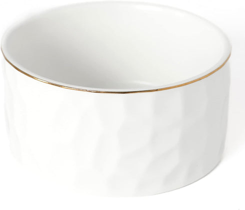 Ceramic Paper Clip Holder, Cute Paperclip Dispenser for Desk, Paper Clip Organizer (White)