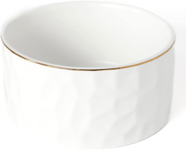 Ceramic Paper Clip Holder, Cute Paperclip Dispenser for Desk, Paper Clip Organizer (White)