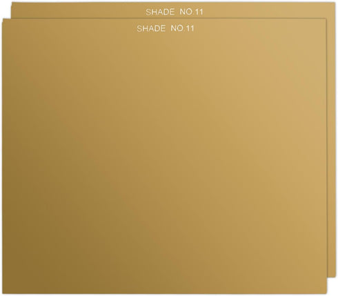 PATIKIL Gold Welding Glass Lens Shade 11, 2 Pack 4.5" x 5.25"