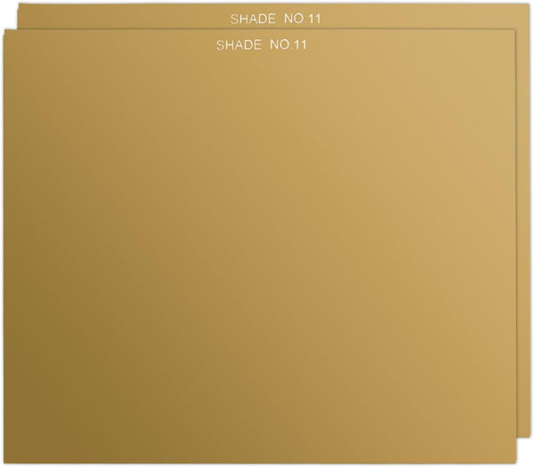 PATIKIL Gold Welding Glass Lens Shade 11, 2 Pack 4.5" x 5.25"