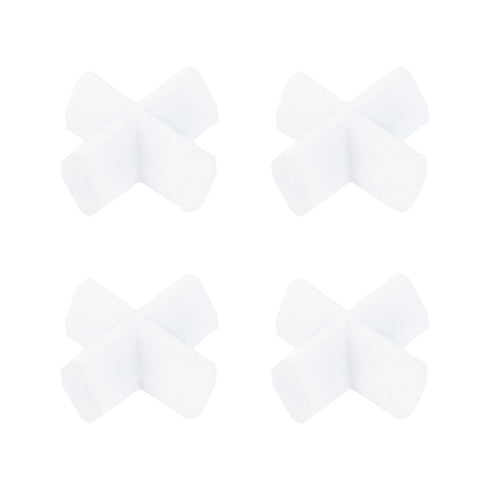 MECCANIXITY Magnetic Stirrer Mixer Stir Bar Rod 20mm(0.79") x20mm Cross Shape PTFE Coating Magnet White for Laboratory