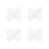 MECCANIXITY Magnetic Stirrer Mixer Stir Bar Rod 20mm(0.79") x20mm Cross Shape PTFE Coating Magnet White for Laboratory