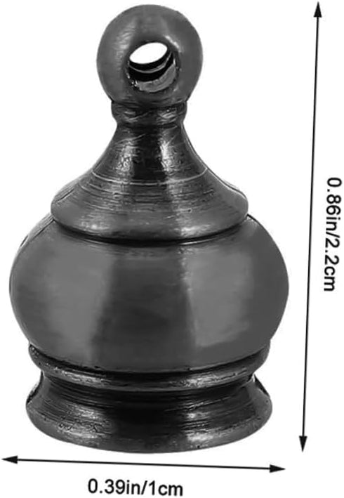 Yardenfun 8pcs Crown Design Brass Lamp Finial Knob Decorative Screw Topper for Home Craft Threaded Cap for Table