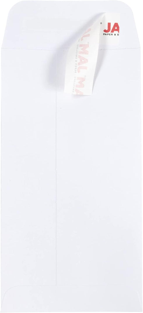 JAM PAPER #7 Coin Business Envelopes with Peel and Seal Closure - 3 1/2 x 6 1/2 - White - 50/Pack by JAM Paper