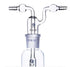 Lab Gas Washing Bottle Glass 250ML Vacuum Trap for Chemistry Lab Glassware Kit with Two Bend Tubes 29/32 Joint
