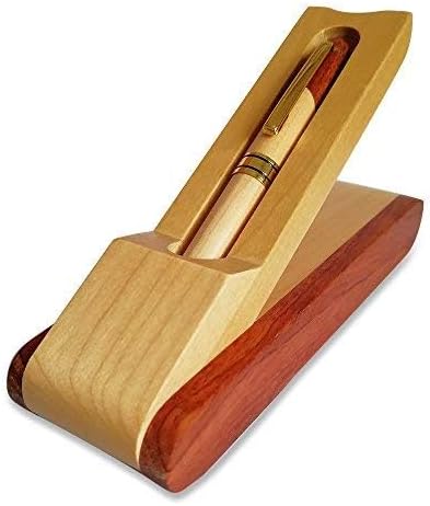Luxury Wooden Ballpoint Pen Gift Set with Business Case Display, Nice Writing Pen with Gel Ink Refills