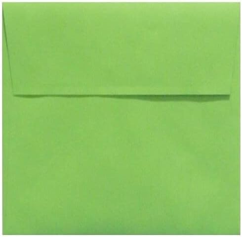 LUXPaper Square Invitation Envelopes | Peel & Press | 5" x 5" | Limelight Green | 80lb. Text | 50 Qty by LUXPaper