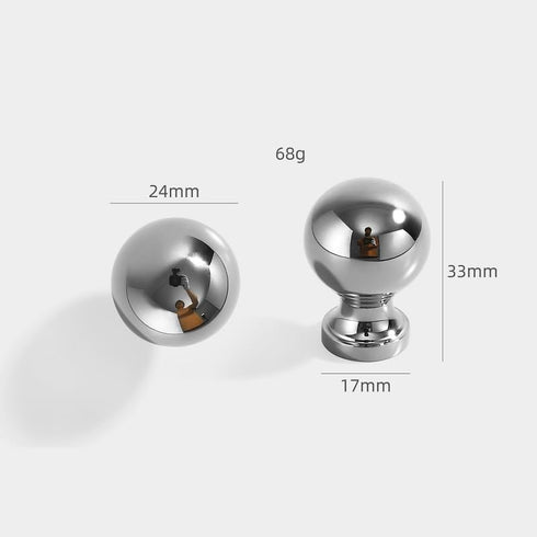 SANCHAKOU 2 Pack Brass Cabinet Knobs Bedside Table Round Shoe Cabinet Bright Gold Cabinet Door Handle Wardrobe Cabinet