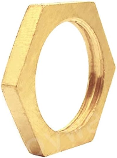 Joywayus 1/4" (Pack 10) Female Thread Brass Pipe Fitting Hex Lock Nut For Plumbing fixed