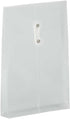 JAM PAPER Plastic Envelopes with Button & String Tie Closure, Clear