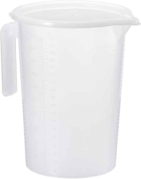PATIKIL 5000ml Graduated Beaker, PP Plastic Liquid Measuring Cup with Double Sided Graduations, Handle, Lid, Spout
