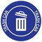 "Trash Can" Durable Laminated Vinyl Floor Sign- Sign by Graphical Warehouse- 5S