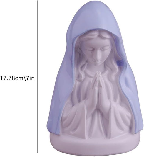 Generic Virgin Mary LED Devotional Table Lamp,Virgin Mary Prayer Night Light,Elegant Religious Statue Lamp,Handmade