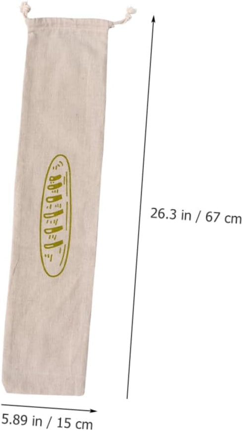 HAKIDZEL 2pcs Reusable Linen Bread Bag Drawstring Storage for Homemade Bread Pouches for Bakery Freshness Capacity