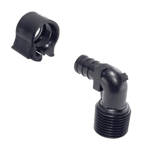 30803 Male Elbow, 1/2" x 1/2" MPT, Black