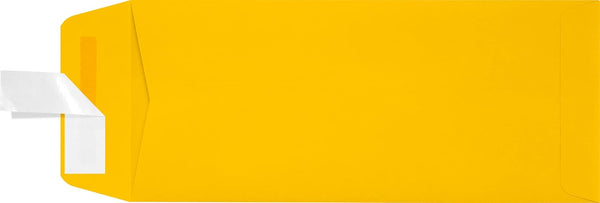 LUXPaper #10 Policy Business Envelopes, Peel & Press, 4 1/8" x 9 1/2", Sunflower Yellow, 80lb. Text, 50 Qty
