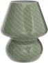 BSOD Mushroom Lamp, Glass Bedside Night Green Table Lamps Murano Vintage Small Nightstand Desklamp Swirl Light for Home