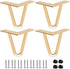 Btowin 4 inch 4Pcs Hairpin Legs, Heavy Duty Metal Furniture Legs with Rubber Floor Protectors & Screws for Home DIY