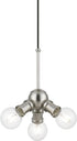 3 (47164-91) Livex Lighting Lansdale Light Pendant in Brushed Nickel