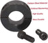 Two-Piece Clamping Collar, Carbon Steel with Black Oxide Plating, 7/8" Bore Size, Set Screw
