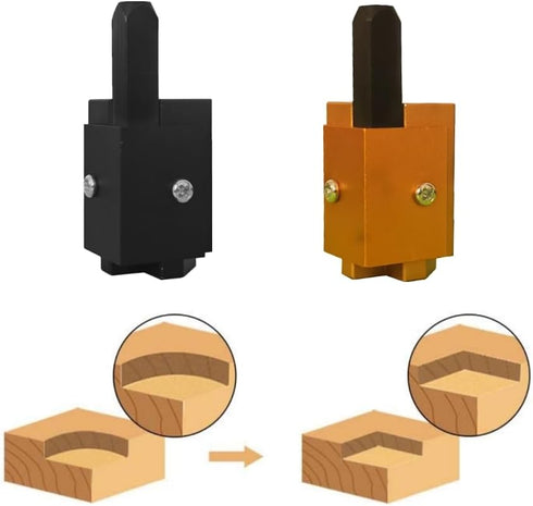 Squaring Corner Chisel Woodworking Right Angle Punch Tool for Hinge Recess and Wood Chiseling (Black)