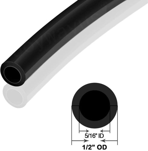 Joywayus 1/2" OD 16.4Ft Black Pneumatic Tubing Pipe Pu Air Tubing Pipe Hose 5 Meter for Fluid Transfer Tubing or Air Line Tubing