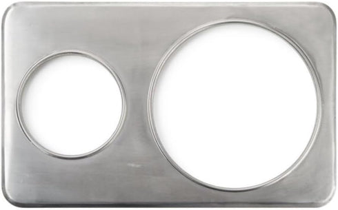 Soro Essentials - 6.37" and 10.37" Hole Openings Stainless Steel Steam Table Adapter Plate-