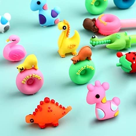 SANNIX 20 Pieces Cartoon Cute Gel Ink Rollerball Pens Bulk, Assorted Styles, Novelty Writing Pen for Kids, School,